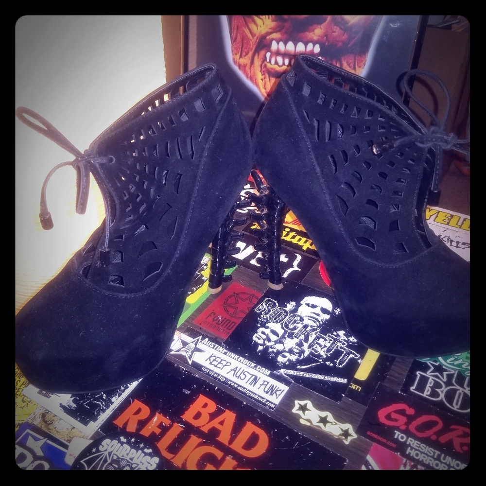 Spiderweb Ankle Booties with Skeleton Heel